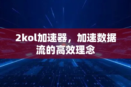 2kol加速器，加速数据流的高效理念