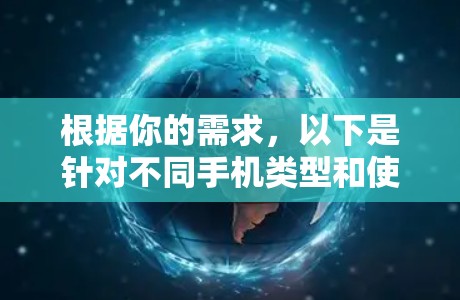 根据你的需求，以下是针对不同手机类型和使用场景推荐的手机翻墙软件