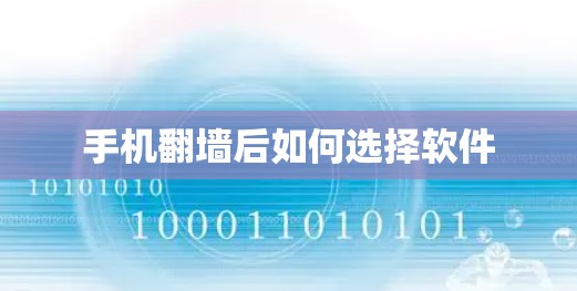手机翻墙后如何选择软件 手机翻墙后如何选择软件