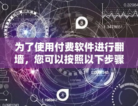 为了使用付费软件进行翻墙，您可以按照以下步骤进行操作