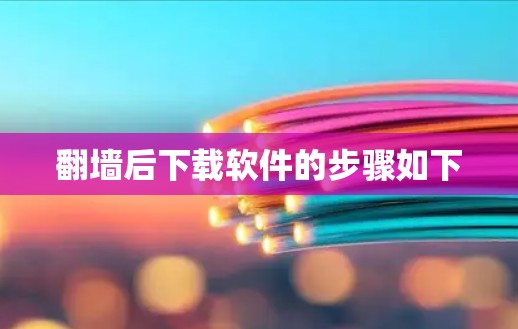 翻墙后下载软件的步骤如下