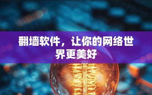 翻墙软件,让你的网络世界更美好 翻墙软件,让你的网络世界更美好