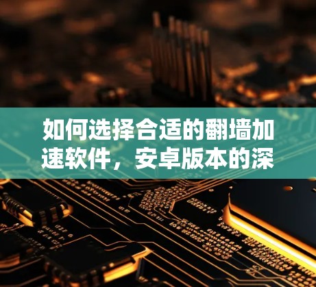 如何选择合适的翻墙加速软件，安卓版本的深度分析