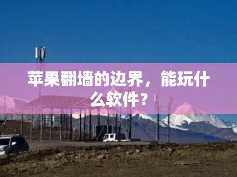 苹果翻墙的边界，能玩什么软件？