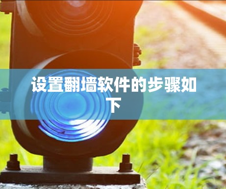 设置翻墙软件的步骤如下