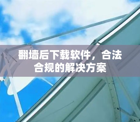 翻墙后下载软件，合法合规的解决方案