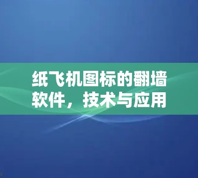 纸飞机图标的翻墙软件，技术与应用的创新