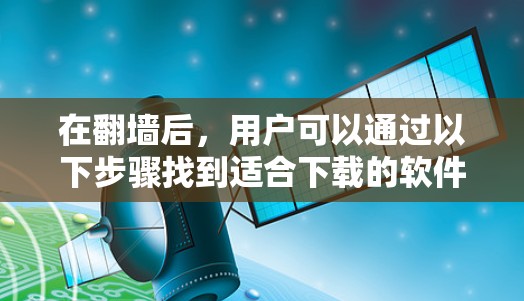 在翻墙后，用户可以通过以下步骤找到适合下载的软件