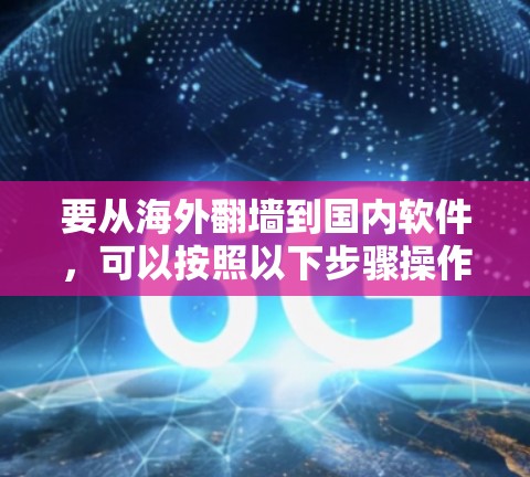 要从海外翻墙到国内软件，可以按照以下步骤操作