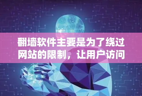 翻墙软件主要是为了绕过网站的限制，让用户访问和使用一些网站。以下是一些常见的翻墙软件推荐，根据功能、价格和用户评价来选择
