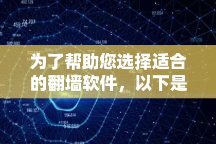 为了帮助您选择适合的翻墙软件，以下是分步骤的推荐建议