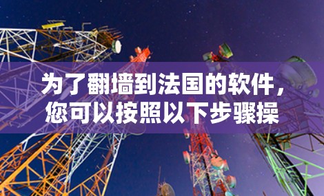 为了翻墙到法国的软件，您可以按照以下步骤操作