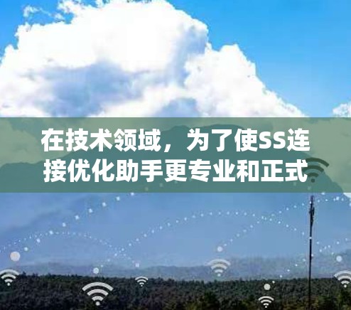 在技术领域，为了使SS连接优化助手更专业和正式，建议将其转化为优化系统或连接优化系统。具体来说