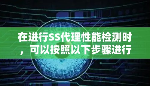 在进行SS代理性能检测时，可以按照以下步骤进行