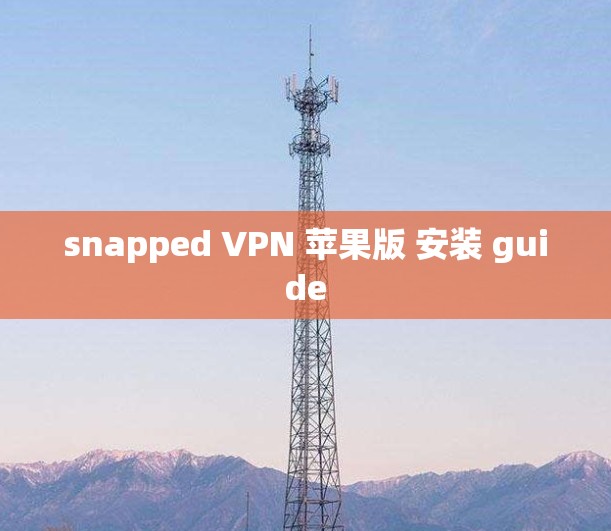 snapped VPN 苹果版 安装 guide