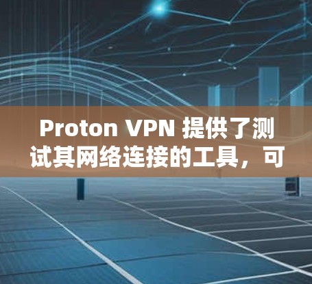 Proton VPN 提供了测试其网络连接的工具，可以通过以下步骤进行测试