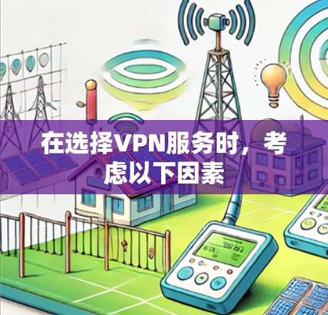 在选择VPN服务时，考虑以下因素