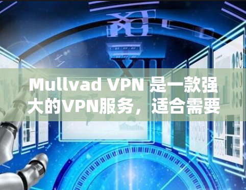 Mullvad VPN 是一款强大的VPN服务，适合需要高安全性的用户。以下是下载并安装 Mullvad VPN 的步骤