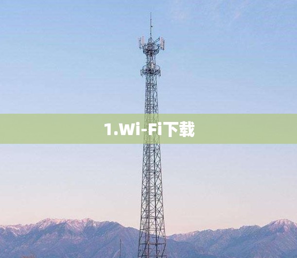 1.Wi-Fi下载