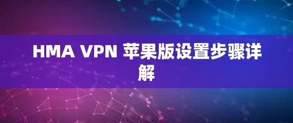 HMA VPN 苹果版设置步骤详解