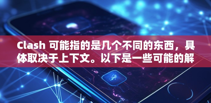 Clash 可能指的是几个不同的东西，具体取决于上下文。以下是一些可能的解释和建议